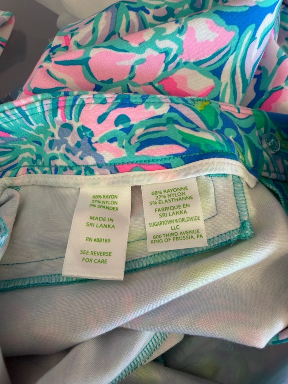 Lilly Pulitzer Kelly High Rise Knit Skinny Ankle Pant in Full Bloom, Size 4 - Picture 7 of 7